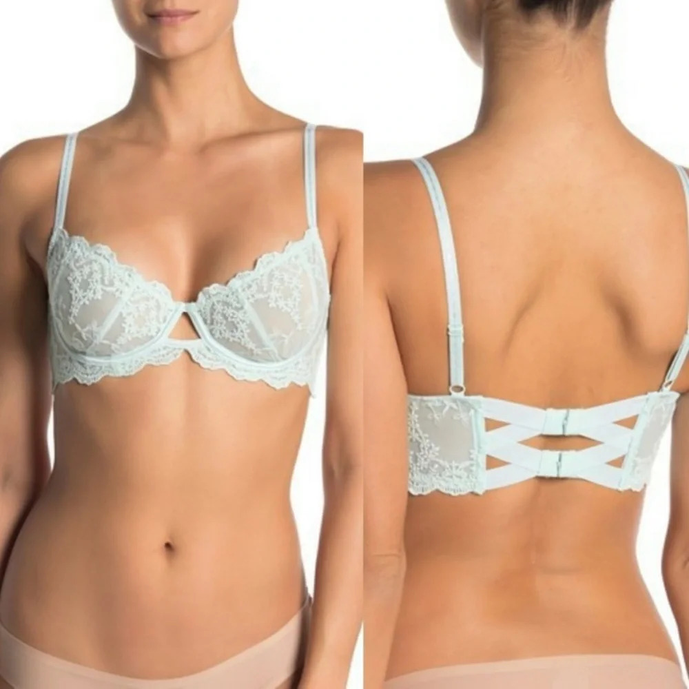 Free people intimately daydreamer lace bra mint green underwire 31328